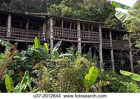 A typical Melanau wooden house at Sarawak Cultural Village. View Large Photo Image Picture - A typical Melanau wooden house at Sarawak Cultural Village.. Fotosearch