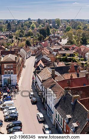 A view of Beccles from the top of the church tower in Beccles, Suffolk, England, Britain, Uk. View Large Photo Image Stock Photography - A view of Beccles from the top of the church tower in Beccles, Suffolk, England, Britain, Uk.. Fotosearch