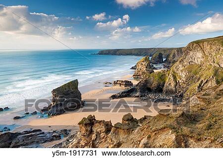 A view towards Bedruthan Steps in north Cornish coast between Padstow and Newquay, Cornwall, England, United Kingdom, Europe View Large Photo Image Stock Image - A view towards Bedruthan Steps in north Cornish coast between Padstow and Newquay, Cornwall, England, United Kingdom, Europe. Fotosearch