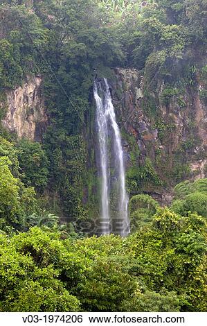 Stock Photograph - A Waterfall view near Filobobos River, Veracruz, Mexico.. Fotosearch