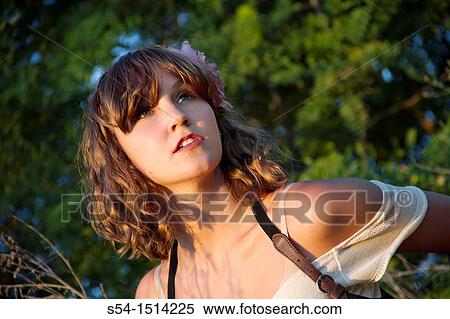 A young caucasian woman outdoors in Spokane, Washington, USA. View Large Photo Image Stock Photography - A young caucasian woman outdoors in Spokane, Washington, USA.. Fotosearch