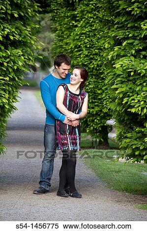 Stock Photography - A young couple outdoors. Fotosearch