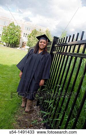 A young female African-American graduate in Spokane, Washington, USA. View Large Photo Image Stock Image - A young female African-American graduate in Spokane, Washington, USA.. Fotosearch