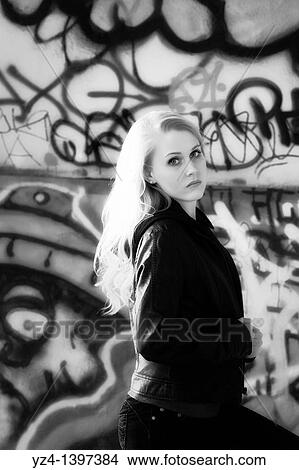 A young woman at a skateboard park View Large Photo Image Picture - A young woman at a skateboard park. Fotosearch