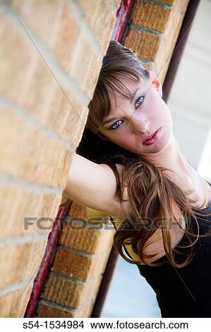 A young woman outdoors in Spokane, Washington, USA View Large Photo Image Picture - A young woman outdoors in Spokane, Washington, USA. Fotosearch