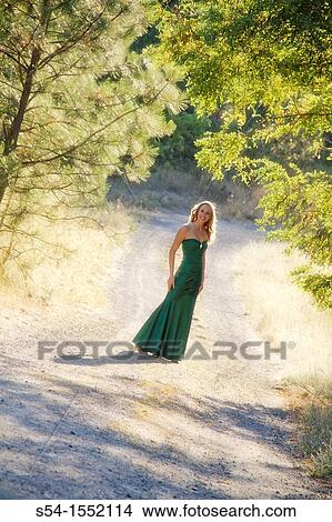 Picture - A young woman outdoors in Spokane, Washington, USA. Fotosearch
