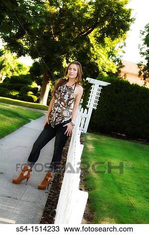 A young woman outdoors in Spokane, Washington, USA View Large Photo Image Stock Image - A young woman outdoors in Spokane, Washington, USA. Fotosearch
