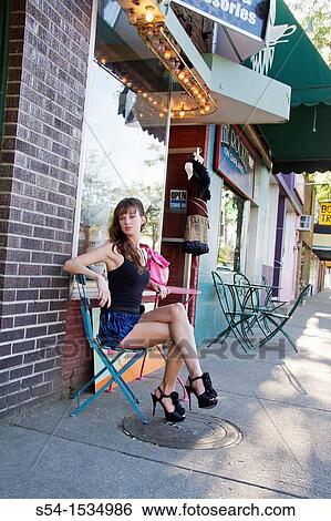 A young woman outdoors in Spokane, Washington, USA View Large Photo Image Stock Photograph - A young woman outdoors in Spokane, Washington, USA. Fotosearch