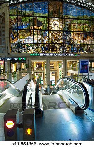 Abando train station. Bilbao. Biscay. Basque Country. Spain. View Large Photo Image Stock Photograph - Abando train station. Bilbao. Biscay. Basque Country. Spain.. Fotosearch