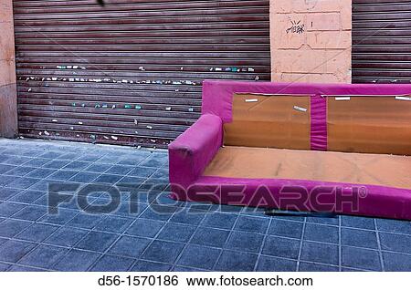 Abandoned Sofa in the street, Valencia, Spain View Large Photo Image Stock Photograph - Abandoned Sofa in the street, Valencia, Spain. Fotosearch