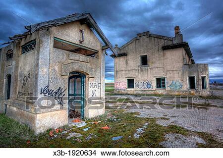 Abandoned train station, Fontioso, Burgos, Spain View Large Photo Image Picture - Abandoned train station, Fontioso, Burgos, Spain. Fotosearch