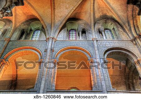Stock Photograph - Abbaye aux Hommes, Caen, Calvados department, Lower Normandy, France. Fotosearch