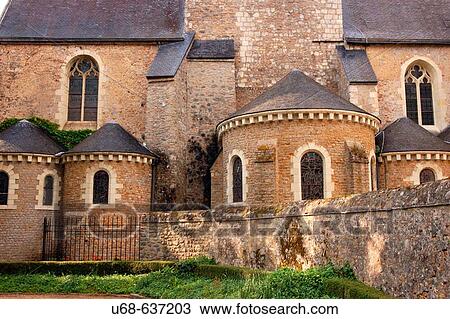 Stock Image - Abbey. Solesmes. Sarthe. France.. Fotosearch