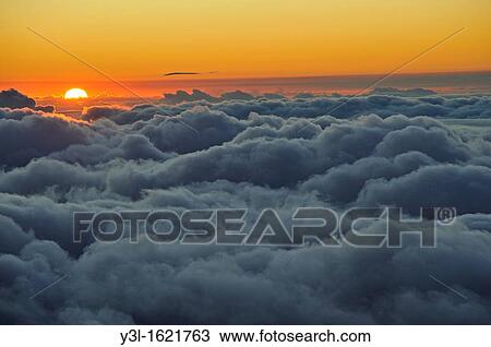 Above cloudscape at sunset, Maui Island, Hawaii Islands, USA View Large Photo Image Stock Image - Above cloudscape at sunset, Maui Island, Hawaii Islands, USA. Fotosearch