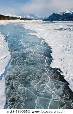 Abraham Lake in winter, Alberta Canada View Large Photo Image Stock Image - Abraham Lake in winter, Alberta Canada. Fotosearch