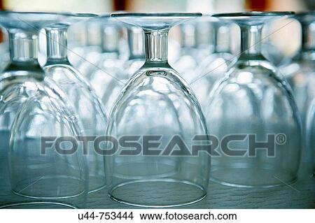 Picture - Abundance of water glasses, cups. Fotosearch