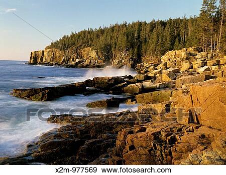 Acadia National Park located on Mount Desert Island, Maine USA which is part of scenic New England Otter Cliff is off in the distance View Large Photo Image Stock Photo - Acadia National Park located on Mount Desert Island, Maine USA which is part of scenic New England Otter Cliff is off in the distance. Fotosearch