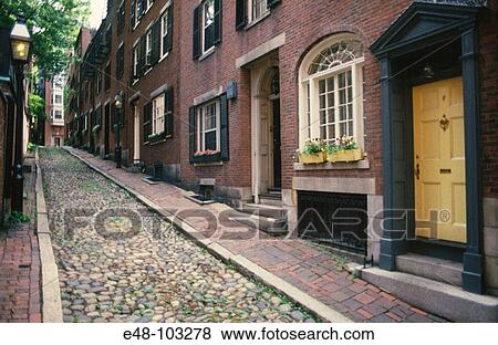 Acorn Street. Boston. Massachusetts. USA View Large Photo Image Stock Photo - Acorn Street. Boston. Massachusetts. USA. Fotosearch