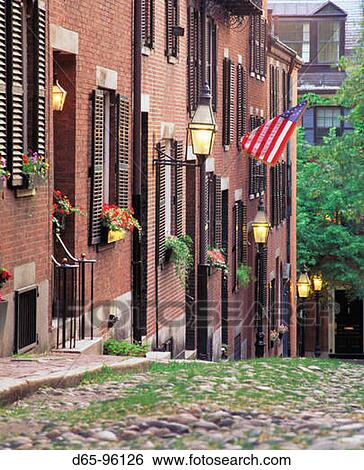 Acorn Street. Boston. Massachusetts. USA View Large Photo Image Stock Photograph - Acorn Street. Boston. Massachusetts. USA. Fotosearch
