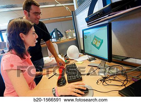 Stock Image - Acoustic simulation for product development and building systems, Research on building materials, Tecnalia Research & Innovation, Zamudio, Bizkaia, Basque Country, Spain. Fotosearch
