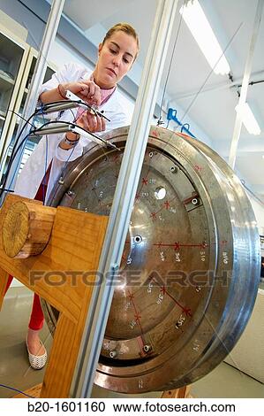 Acoustic test bench, Railway wheel, Optimal soundproofing project on railways, Laboratory of Railways, Applied Mechanics, Tecnun, School of Engineering of San Sebastian, University of Navarra, Donostia, Gipuzkoa, Basque Country, Spain View Large Photo Image Stock Image - Acoustic test bench, Railway wheel, Optimal soundproofing project on railways, Laboratory of Railways, Applied Mechanics, Tecnun, School of Engineering of San Sebastian, University of Navarra, Donostia, Gipuzkoa, Basque Country, Spain. Fotosearch