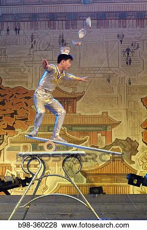 Acrobatic show. Beijing, China View Large Photo Image Stock Photo - Acrobatic show. Beijing, China. Fotosearch