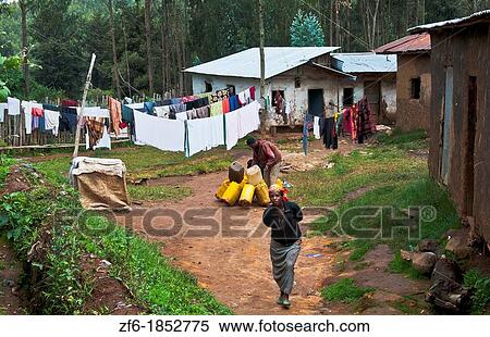 Addis Ababa Ethiopia Africa poor neighborhood and homes with local people in Shero Meda area View Large Photo Image Stock Photography - Addis Ababa Ethiopia Africa poor neighborhood and homes with local people in Shero Meda area. Fotosearch