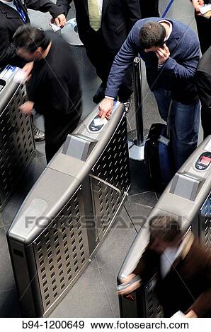Stock Photo - Admission, Alimentaria International Food and Drinks Exhibition, Barcelona, Catalonia, Spain. Fotosearch