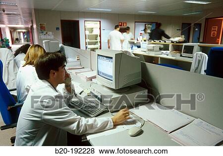Stock Photo - Admission desk in emergency area. Fotosearch