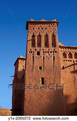 Adobe buildings of the Berber Ksar or fortified village of Ait Benhaddou, Sous-Massa-Dra Morocco. View Large Photo Image Stock Image - Adobe buildings of the Berber Ksar or fortified village of Ait Benhaddou, Sous-Massa-Dra Morocco.. Fotosearch