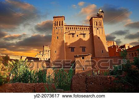 Adobe buildings of the Berber Ksar or fortified village of Ait Benhaddou, Sous-Massa-Dra Morocco. View Large Photo Image Stock Photo - Adobe buildings of the Berber Ksar or fortified village of Ait Benhaddou, Sous-Massa-Dra Morocco.. Fotosearch