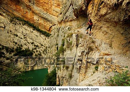 Adventure sports, Mont-Rebei Canyon, Huesca-Lerida provinces, Catalonia-Aragon, Spain View Large Photo Image Picture - Adventure sports, Mont-Rebei Canyon, Huesca-Lerida provinces, Catalonia-Aragon, Spain. Fotosearch