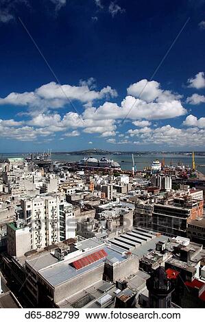 Aerial of Port of Montevideo, Montevideo, Uruguay View Large Photo Image Stock Photo - Aerial of Port of Montevideo, Montevideo, Uruguay. Fotosearch