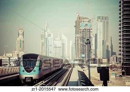 Aerial transportation system in Dubai. View Large Photo Image Stock Photo - Aerial transportation system in Dubai.. Fotosearch