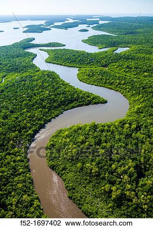 Stock Image - Aerial view, Everglades Natuional Park, Florida, USA.. Fotosearch