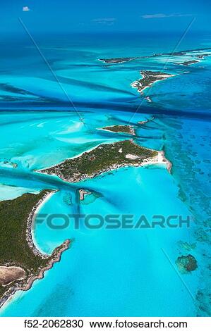 Aerial view, Exuma, Bahamas, America. View Large Photo Image Stock Image - Aerial view, Exuma, Bahamas, America.. Fotosearch