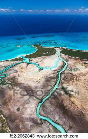 Aerial view, Exuma, Bahamas, America. View Large Photo Image Stock Image - Aerial view, Exuma, Bahamas, America.. Fotosearch