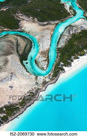 Aerial view, Exuma, Bahamas, America. View Large Photo Image Stock Image - Aerial view, Exuma, Bahamas, America.. Fotosearch