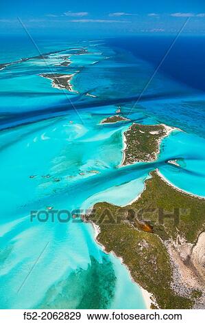 Aerial view, Exuma, Bahamas, America. View Large Photo Image Stock Photo - Aerial view, Exuma, Bahamas, America.. Fotosearch