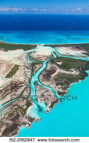 Aerial view, Exuma, Bahamas, America. View Large Photo Image Stock Photo - Aerial view, Exuma, Bahamas, America.. Fotosearch