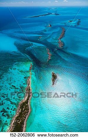 Aerial view, Exuma, Bahamas, America. View Large Photo Image Stock Photograph - Aerial view, Exuma, Bahamas, America.. Fotosearch