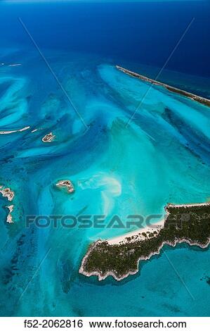 Aerial view, Exuma, Bahamas, America. View Large Photo Image Stock Photograph - Aerial view, Exuma, Bahamas, America.. Fotosearch