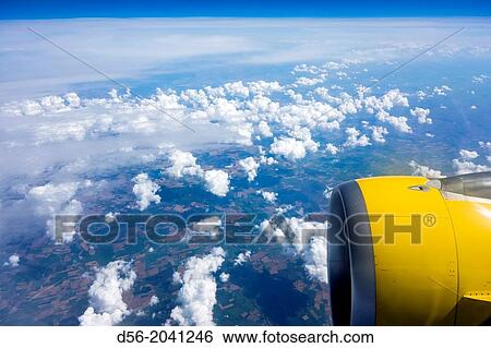 Aerial view from a window jet plane. View Large Photo Image Stock Photograph - Aerial view from a window jet plane.. Fotosearch