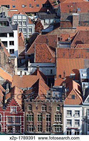 Aerial View of Bruges, Brugge, Flanders, Belgium, UNESCO World Heritage Site View Large Photo Image Stock Image - Aerial View of Bruges, Brugge, Flanders, Belgium, UNESCO World Heritage Site. Fotosearch