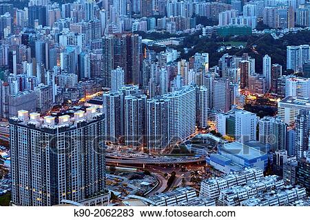 Aerial view of buildings, Kowloon, Hong Kong, China, East Asia. View Large Photo Image Stock Image - Aerial view of buildings, Kowloon, Hong Kong, China, East Asia.. Fotosearch
