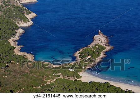 Aerial view of Cala Agulla, Cala Molto and Point of Gullo, Mallorca, Balearic Island, Spain. View Large Photo Image Stock Photography - Aerial view of Cala Agulla, Cala Molto and Point of Gullo, Mallorca, Balearic Island, Spain.. Fotosearch