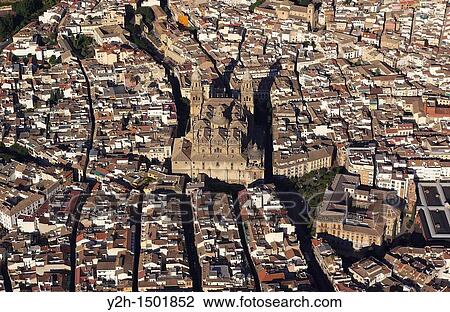 Aerial view of Cathedral in Jaen Andalucia Spain View Large Photo Image Stock Image - Aerial view of Cathedral in Jaen Andalucia Spain. Fotosearch