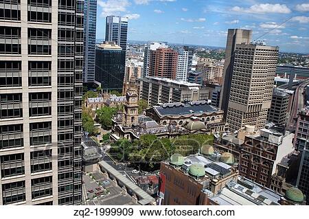 Aerial view of City Hall, Sydney, Australia. View Large Photo Image Stock Photo - Aerial view of City Hall, Sydney, Australia.. Fotosearch