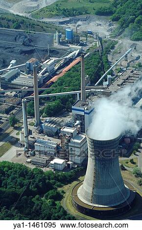 Aerial view of coal electrical power station Emile Huchet, Carling / Saint Avold, Moselle, Lorraine, France View Large Photo Image Stock Photography - Aerial view of coal electrical power station Emile Huchet, Carling / Saint Avold, Moselle, Lorraine, France. Fotosearch