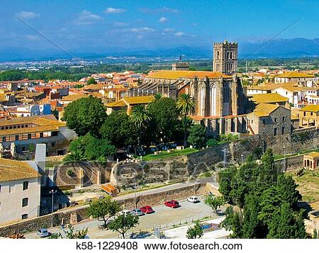 Stock Photo - Aerial view of Empuriabrava, Urbanization in Castello de Empuries. Fotosearch